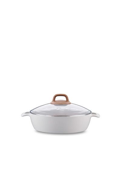 KORKMAZ Gusto Ceramic Short Pot 24x6.5 cm A2981