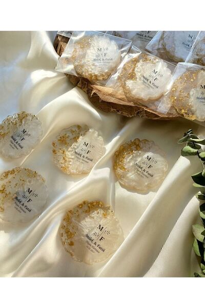 Gami Handmade Epoksi Magnet - 20 Adet Söz Nişan Nikah Düğün Kına Hediyelik Organizasyon