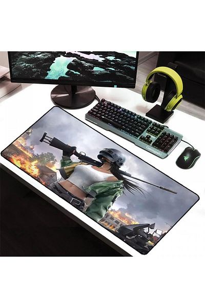 ALKESE 70x30 см Pubg Girl Stitched неплъзгаща се основа Speed ​​​​версия подложка за мишка за геймъри