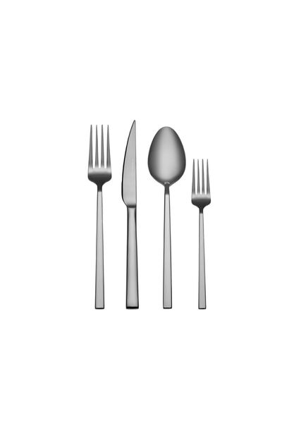 KORKMAZ Lora 24 Parça Siyah Çatal Kaşık Bıçak Seti