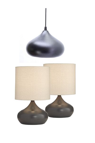 571 Store Cream Colored 2 Pieces Metal Dress - Pendant Chandelier and Lamps 1 Piece