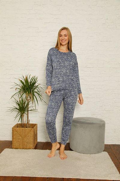 Akbeniz Winter Women's Pajama Set - 100% Cotton Combed 3436