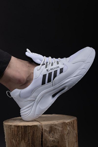 Riccon Torrine 001293   Modell Unisex fehér fekete tornacipő