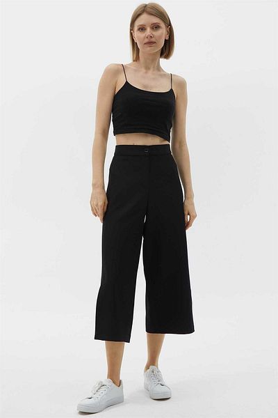Two Mail Slit Trousers BLACK