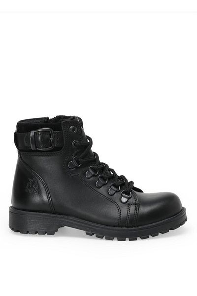 Papuçcum Unisex Μαύρες Δερμάτινες Μπότες