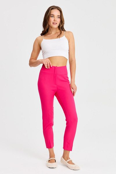 Two Mail Thick Corsage Trousers Fuchsia