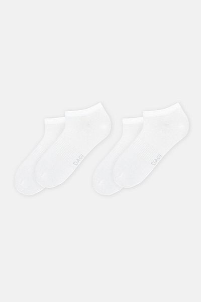 Dagi White Men's Sports Socks 2-Piece