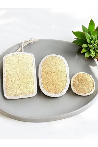 ASLANCAN Pumpkin Fiber Pouch Set - Rectangular, Oval and Round