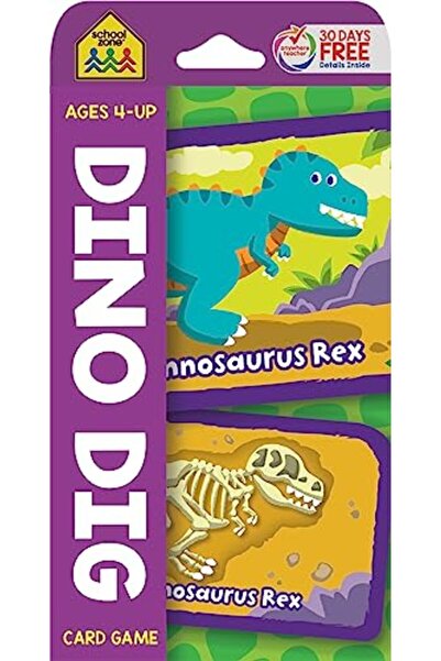 School Zone Publishing لعبة بطاقات دينو ديج