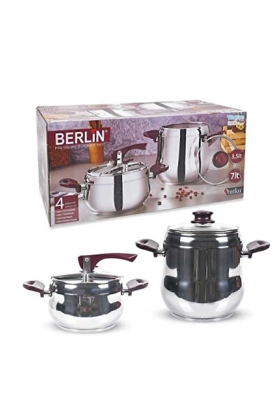Genel Markalar Berlin 2 Li Set Düdüklü Tencere 7 3.5 Lt