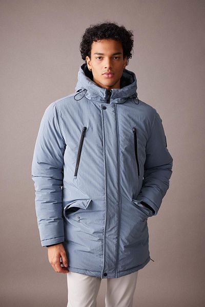DeFacto Water Repellent Zipper Hooded Parka - Double Pocket A1310Ax23Wn