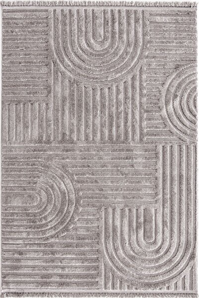 Halı Sepeti Enti Step 2212 Gri Hav Toz Vermez Yumuşak Dokulu Mutfak Koridor O...