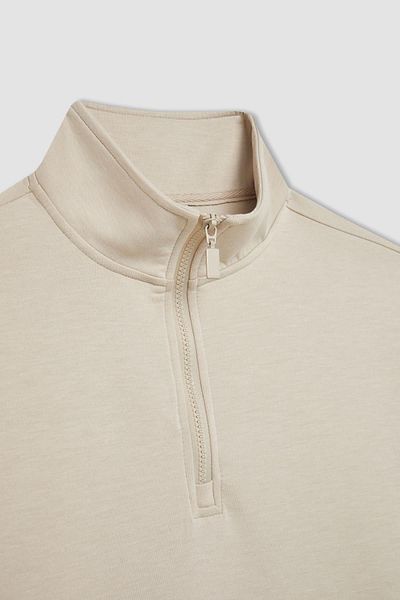 DeFacto Übergroßes Sport-Sweatshirt mit Stehkragen und Reißverschluss – B7756ax24sp