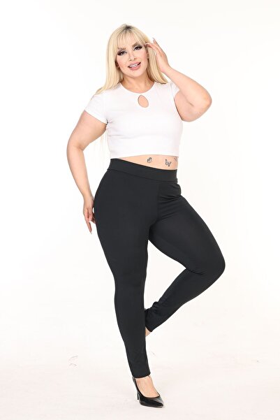 modayız Εύκαμπτο καλσόν σκούμπας Plus Size - 8A-2583