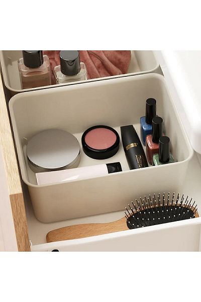IKEA Nojıg Beige 20x25x10 Cm Box Organizer Organizer Desktop Drawer Storage Box