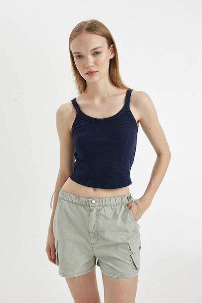 DeFacto Coool Fitted Corded Camisole Basic Tank Top B0563ax24sm