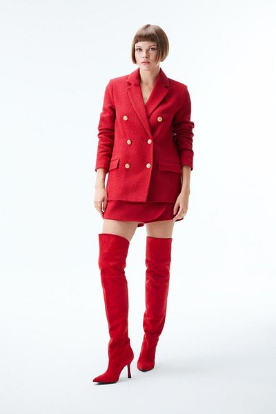 DeFacto Tweed-Shorts mit hoher Taille und kurzem Bein X2391az23wn