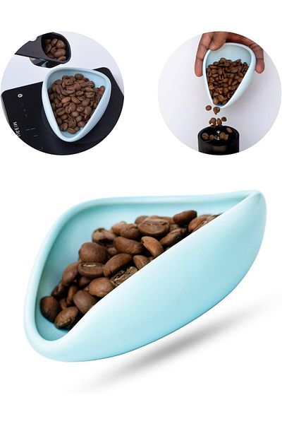 MIBRU Coffee tea and ceramic doser plate light blue