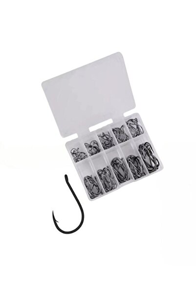 FİSH MASTER 100 Adet Kutulu 1. Kalite Paslanmaz Karbon Çelik Halkalı Olta Seti