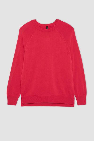 DeFacto Relaxed Fit Crew Neck Basic pulóver - X3066az23wn
