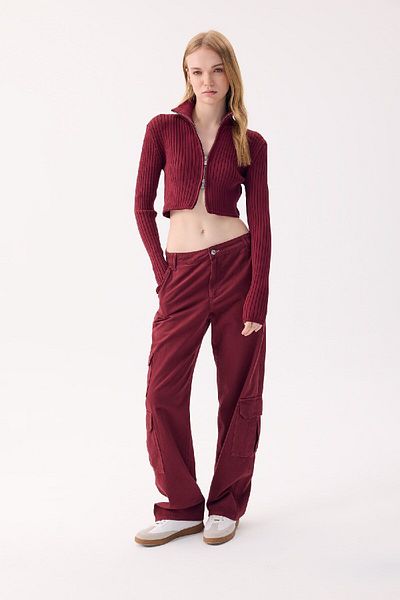 DeFacto Coool Half Turtleneck Zippered Knitwear Cardigan B2558Ax24Au