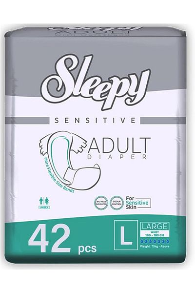 Sleepy Hypoallergenic Large Adult Diapers|42 pcs|Unisex|Odour Control|100-150cm|Adjustable