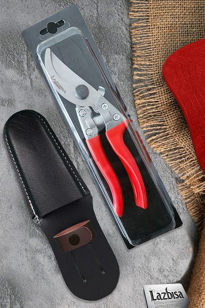 LAZBİSA Lz-K8 Pruning Shears - Vineyard and Leather Cover Set of 2