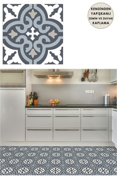 toptansaburada 11 Adet (1 m2) 30cm×30cm Kendinden Yapışkanlı LVT Zemin ve Duv...