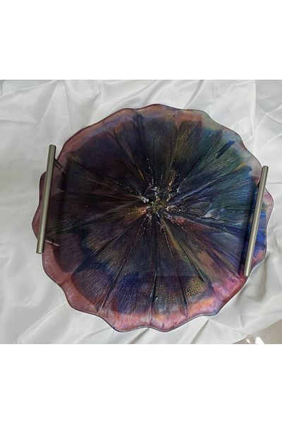 Home Colorful Epoxy Tray - Bloom # Modern Decoration # Home Decoration # Service Tray