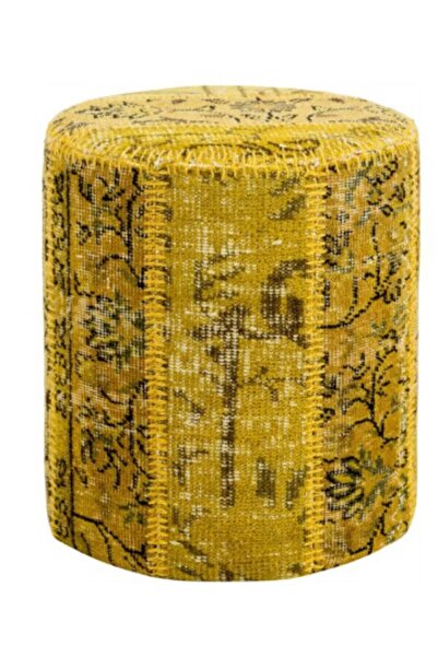 Madalyon El Dokuma Kilim Patchwork Puf