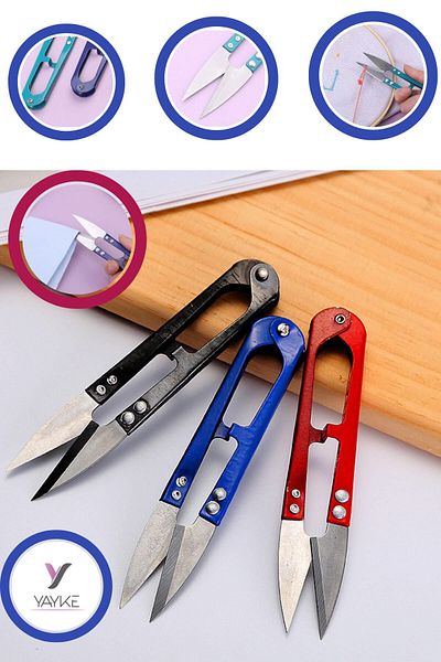 Yayke Thread Cleaning Scissors with Colored Metal Case