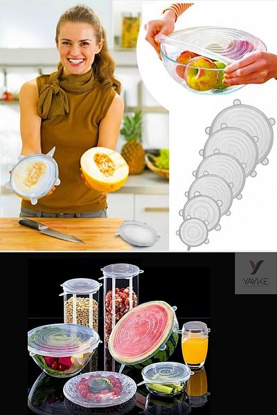 Yayke 6 Size Food Protector Silicone Cover Hiding Bonnet
