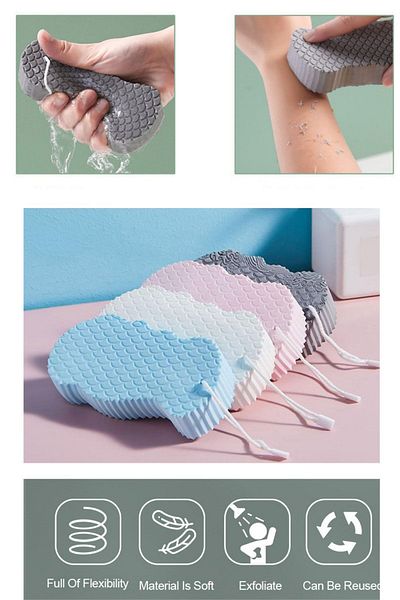 Yayke 2 Pack Bath Body Shower Sponge, Extra Soft Magic Body Massage Brush Bath Loofah, Dead Skin Remover