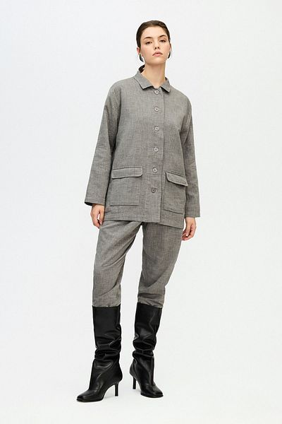 İKİKIZ Oversize Gray Jacket