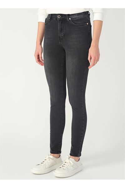 İBABUTİK Σούπερ λύκρα skinny jean χρώματος ανθρακί