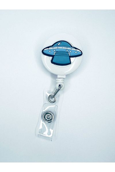 odaburada Yoyo Collar Card Holder with Space Shuttle Figure