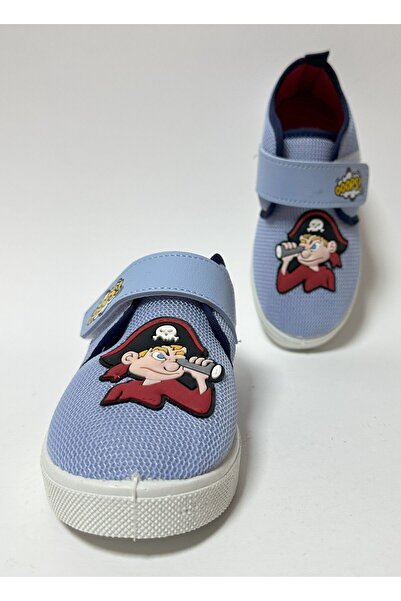 GEZER Papuci Kumash confortabili cu detalii pirat - respirabili, talpă glisantă, pantofi de acasă pentru școală pentru copii