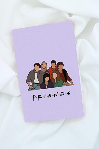 Anime Marketi دفتر ملاحظات غير مبطن بتصميم لطيف للأصدقاء مقاس A5 (60 صفحة)