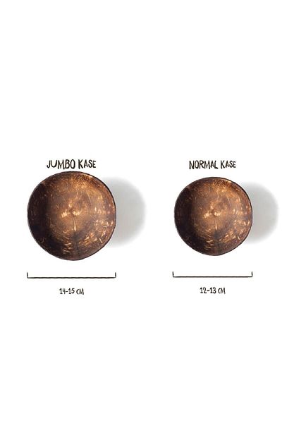 Kuru Yeşil Jumbo Coconut Bowl, Handmade, Coconut Bowl, Smooth, Bowl