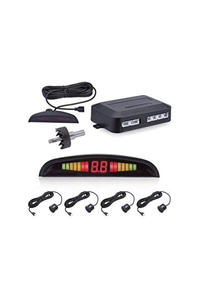 Gomax Dijital Ekranlı Araç Park Sensörü Ses Ikazlı 4 Sensörlü Siyah