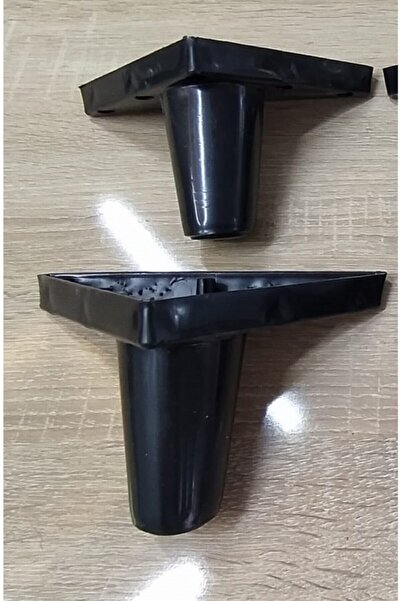 decobay 2 Adet 12 Cm Sena Siyah Koltuk Kanepe Dolap Ayağı Ağır Dolaplara Uygun