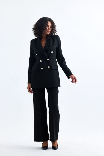 Sense Women's Suit Jacket And Pants| TK34239 Black