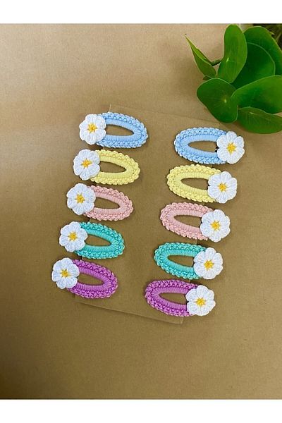 SGSPACK Set de 10 catarame snap pentru fetiță, realizat manual