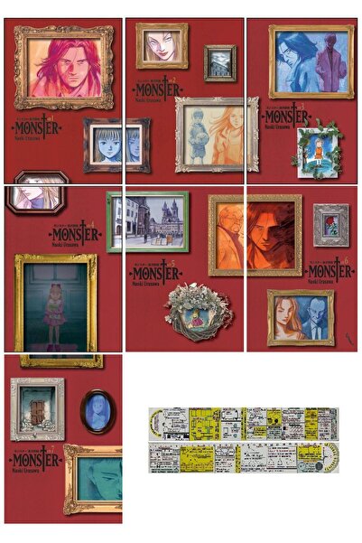 Marmara Çizgi Yayınları Monster 7 Cilt Manga Seti Naoki Urasawa + Mat. Öğrete...