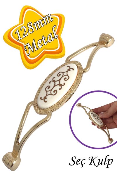 GLASWEN Seç kulp Altın Gold 128 mm Kulp Mobilya Mutfak Dolabı Çekmece Dolap K...
