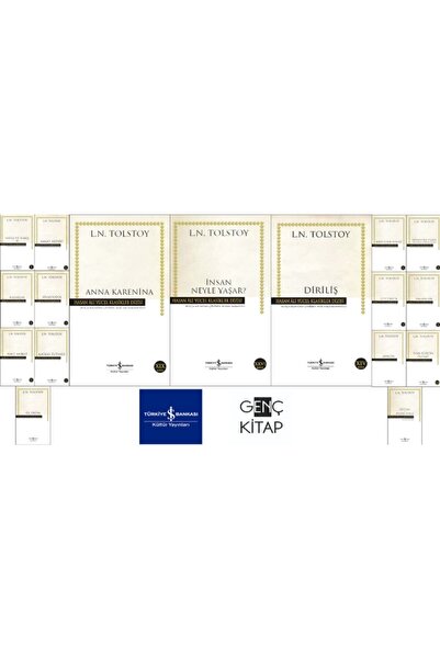 TÜRKİYE İŞ BANKASI KÜLTÜR YAYINLARI Iş Bankası Tolstoy 17 Kitap Full Set Hasa...