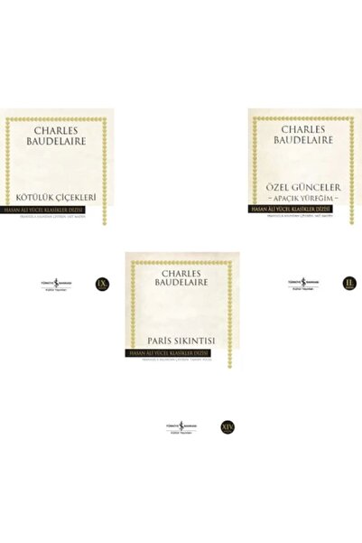 TÜRKİYE İŞ BANKASI KÜLTÜR YAYINLARI Charles Baudelaire 3 Kitap Set - Kötülük ...