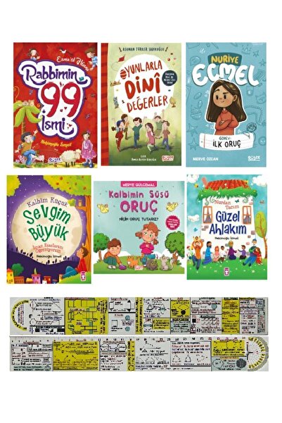 Timaş Çocuk Dini Hikaye Kitapları 4-7 Yaş 6 Kitap Set Ahlak-Ramazan-Oruç-Alla...