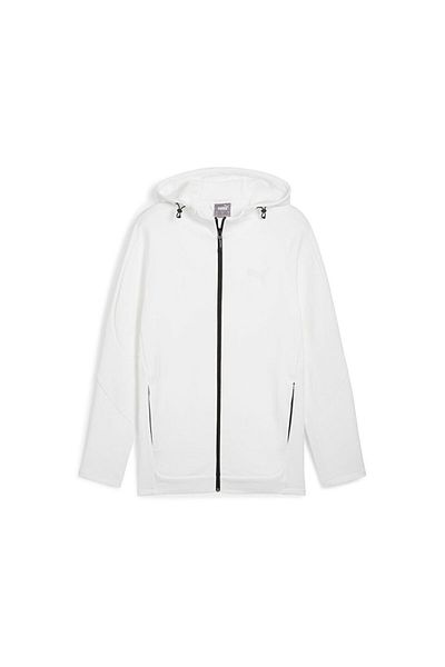Puma Ανδρικό μπουφάν με κουκούλα Evostripe - Full-Zip, Casual White 68170002