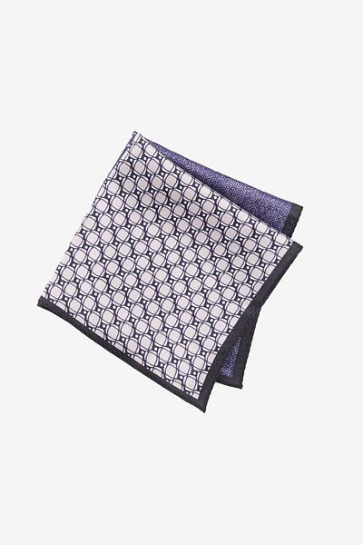AC&Co / Altınyıldız Classics Σχέδιο μαντήλι ανδρικό Navy Blue-Beige